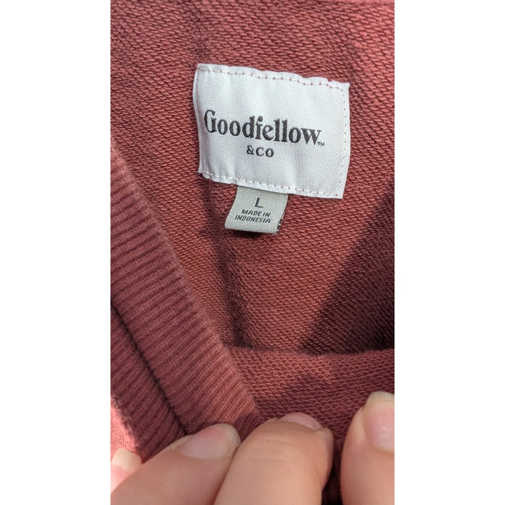 Goodfellow & Co Mens Clay Red Graphic Crewneck Sweatshirt Size Large Pullover - Picture 3 of 3